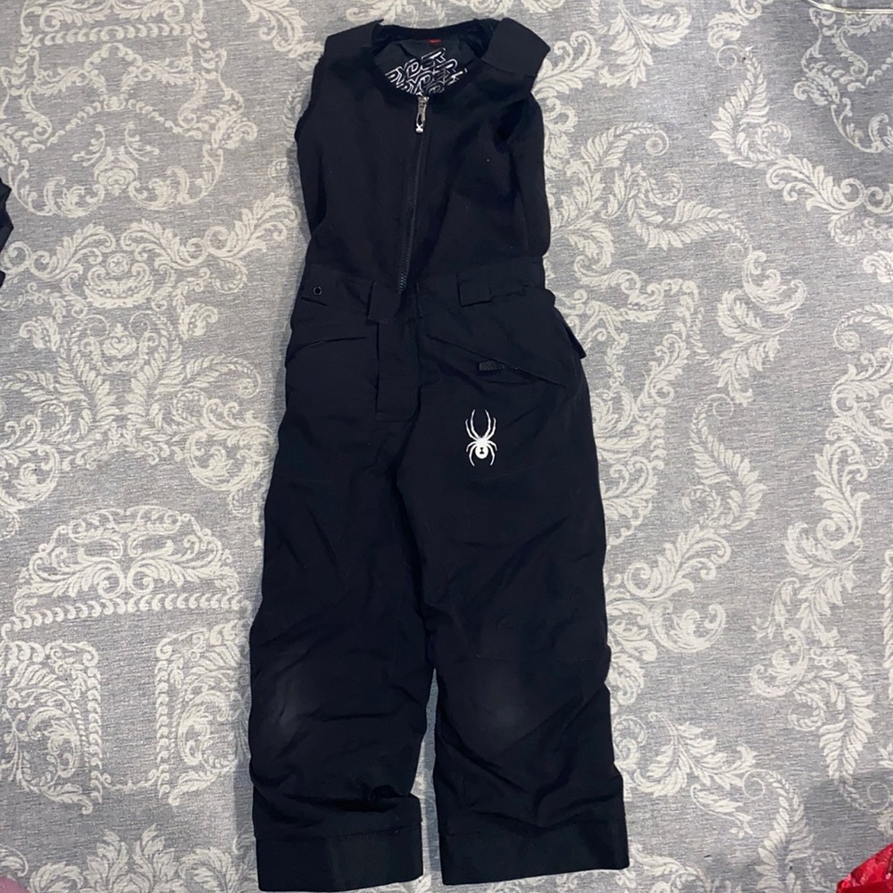 Spyder kids ski and snow bib black size 5